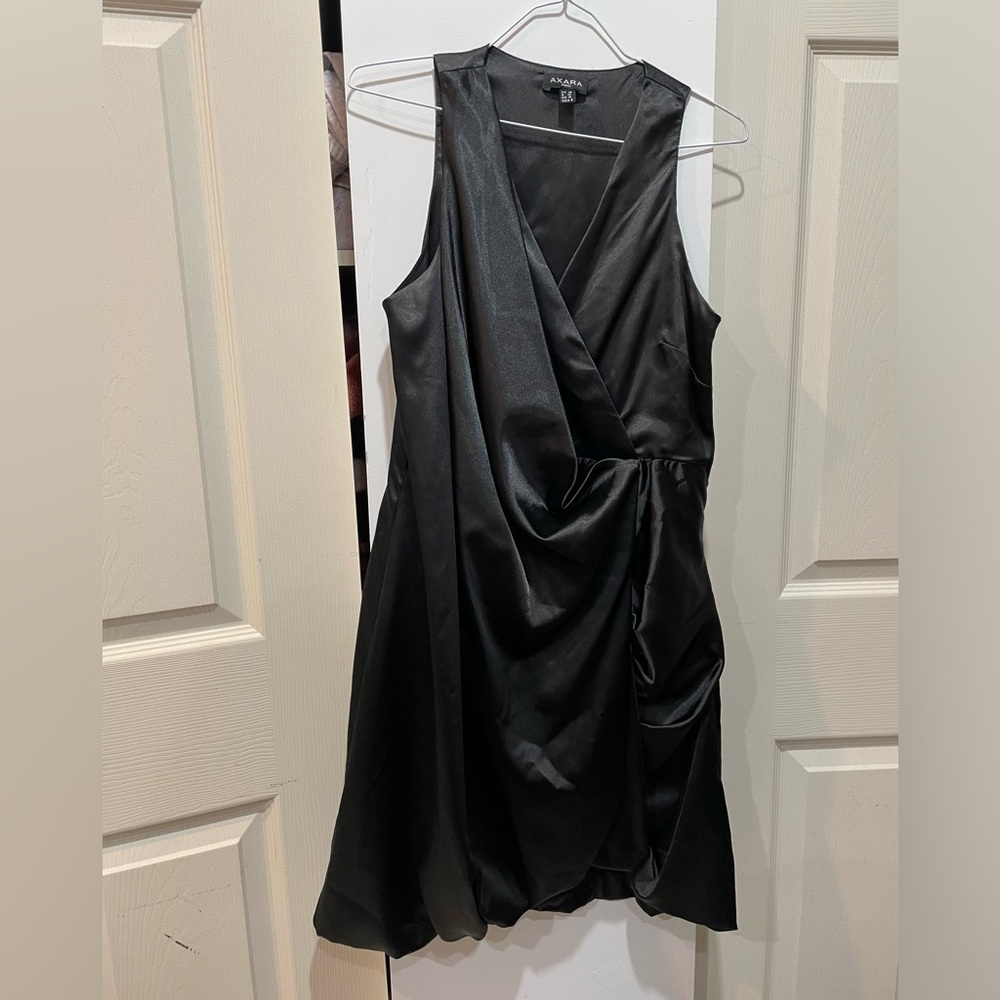 Axara Elegant Black Draped Dress size 6